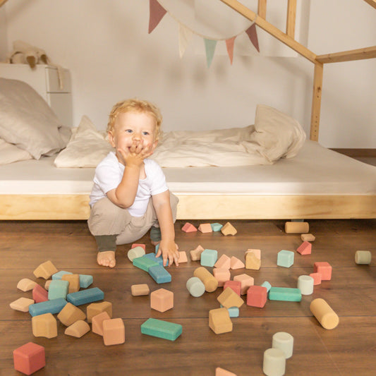 Coffret de blocs de construction en liège I 40 pcs