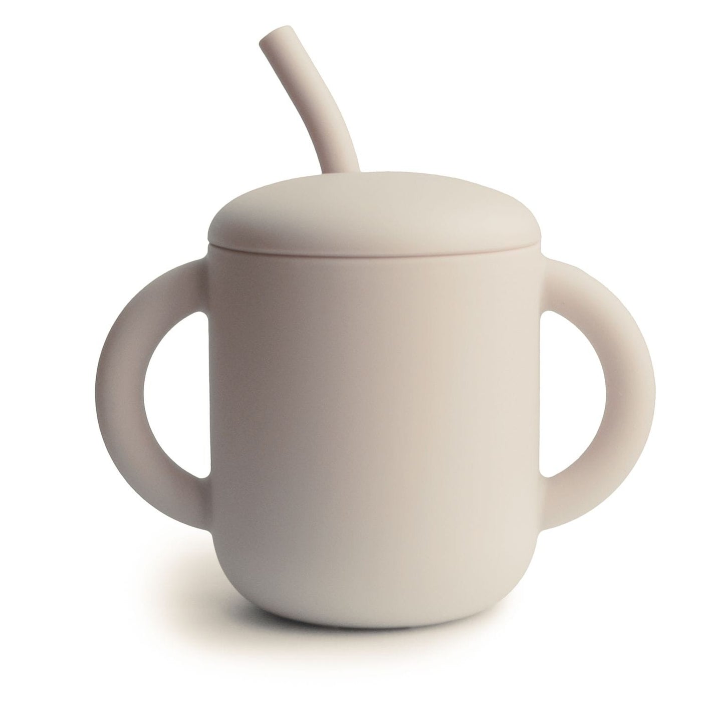 Tasse avec paille | Beige