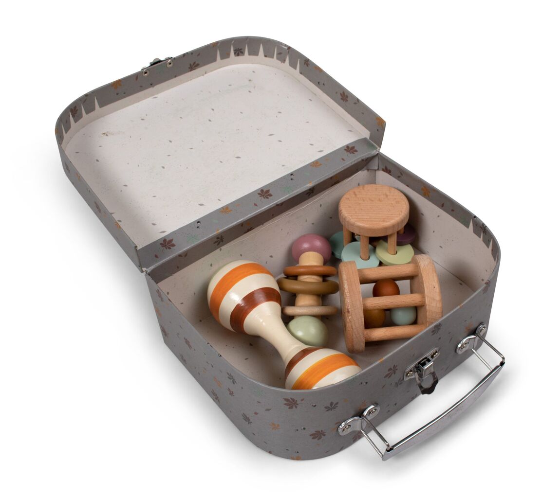 Vasilette avec jeux sensorielles en bois
