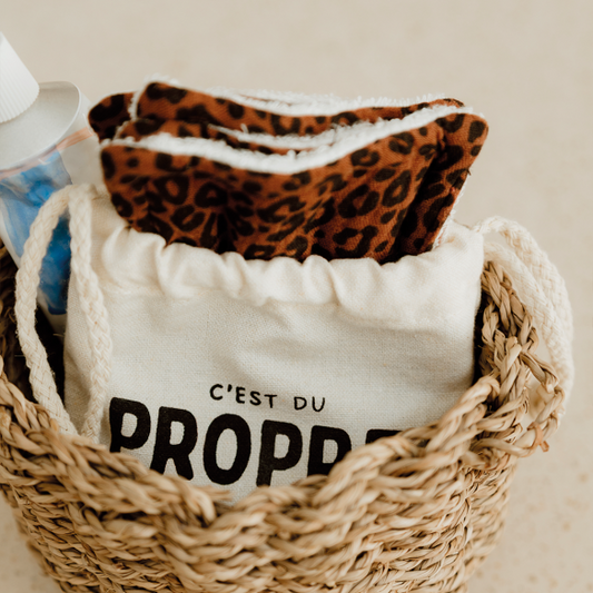Lingette lavable | Léopard Marron