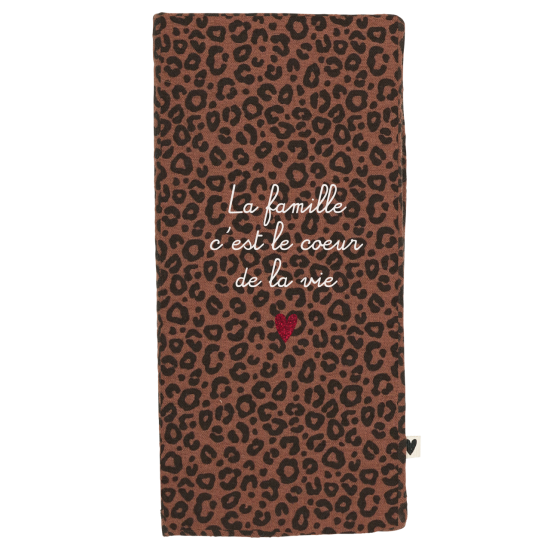 Protège livret de famille | Léopard marron