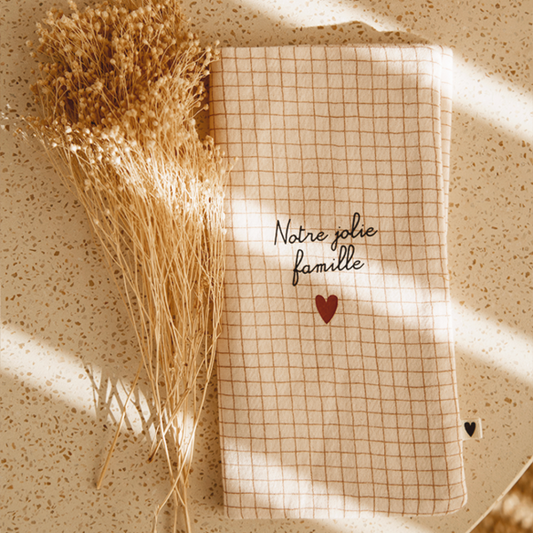 Protège livret de famille | Petits carreaux