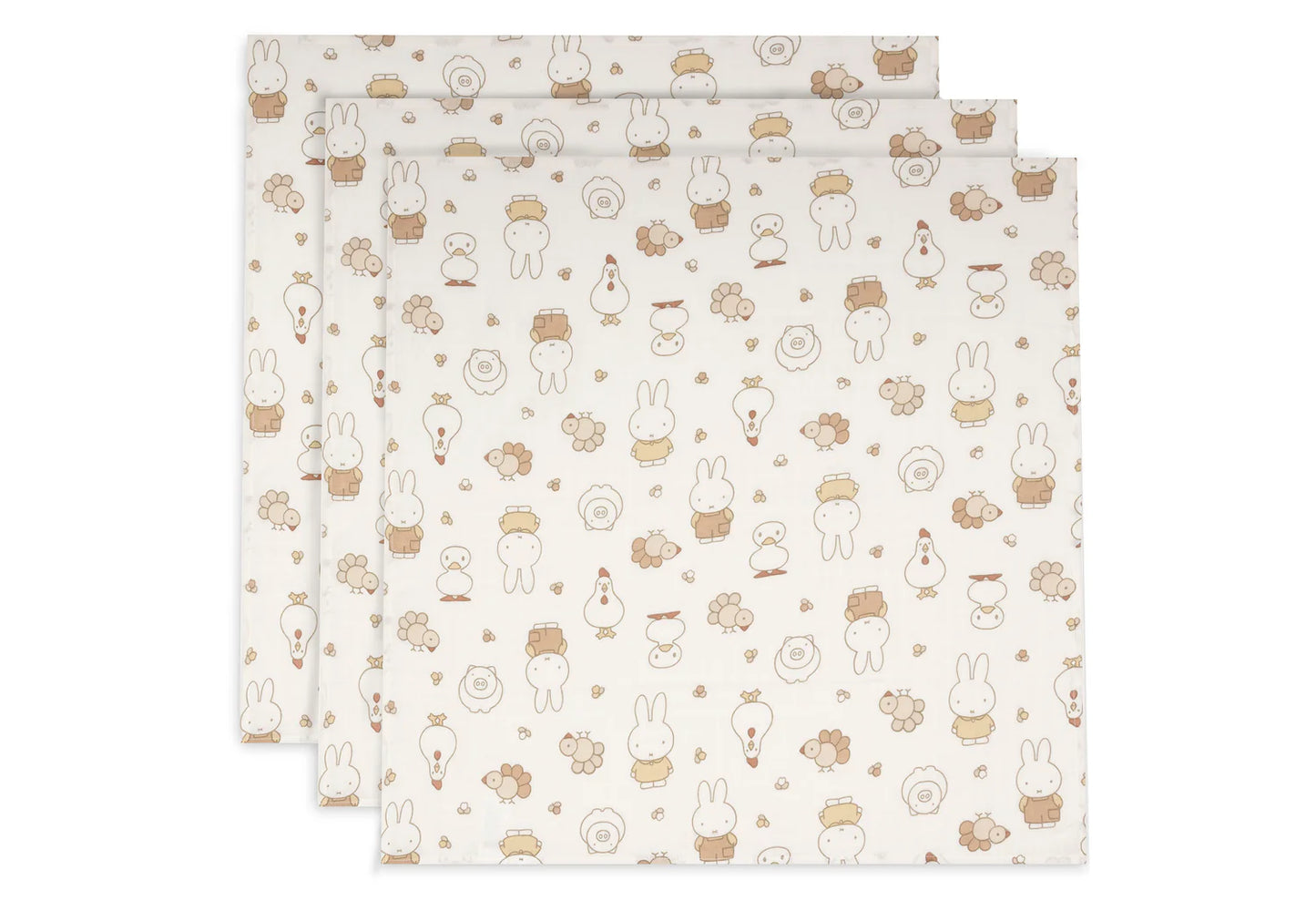 Langes gaze de coton | 70cm | Miffy Family Farm