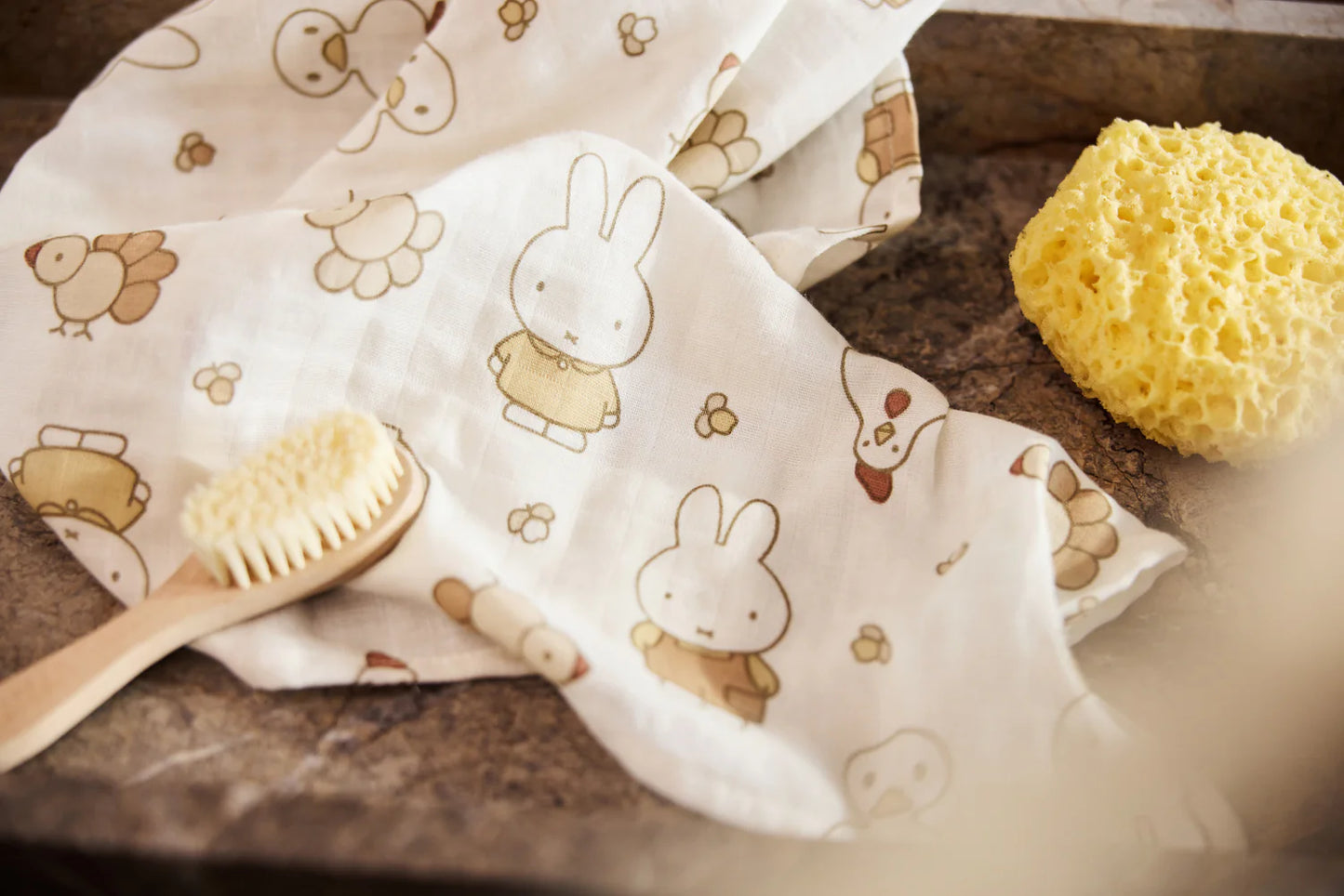 Langes gaze de coton | 70cm | Miffy Family Farm