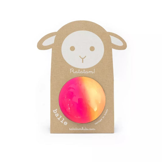 Balle de jeu 10 cm I Gum Orange & Rose