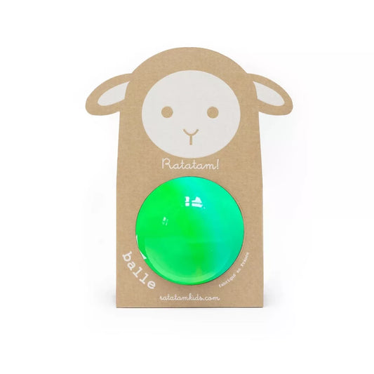 Balle de jeu 10 cm I Gum Vert & Jaune