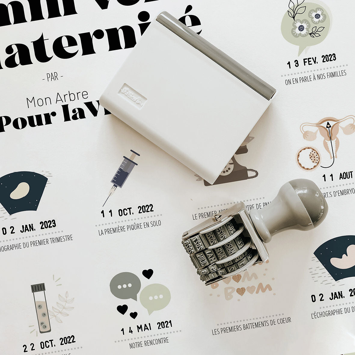 Affiche " Mon chemin vers la maternité " I Dédié à la PMA