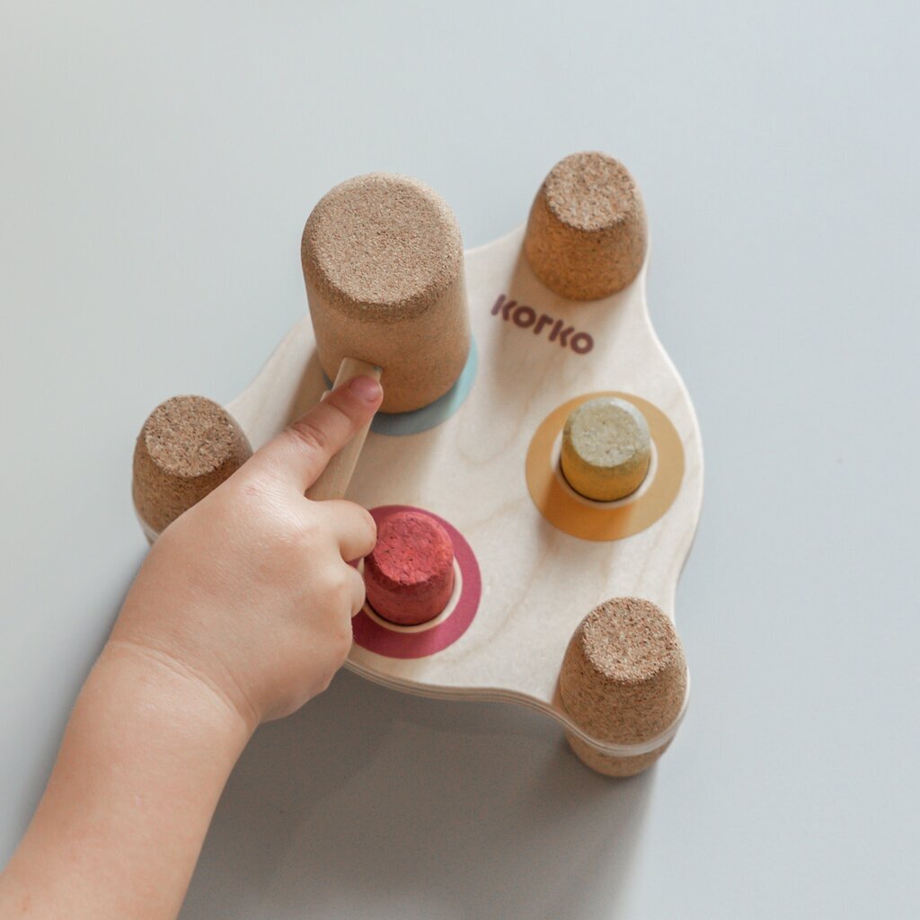 Banc à marteler réversible en liège