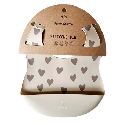 Bavoir silicone avec bac récupérateur I Coeur