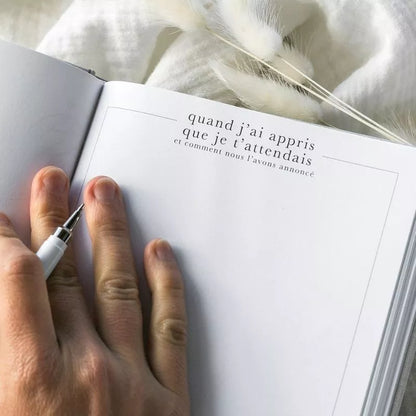 Carnet de grossesse - quarante semaines entre nous en or - fabrication française -