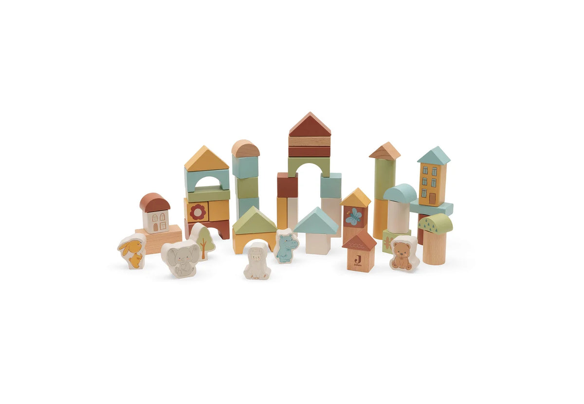 Jeu de blocs de bois