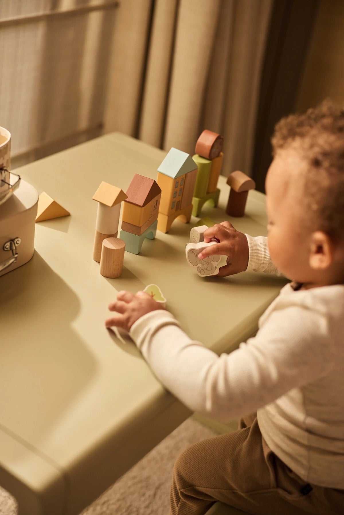 Jeu de blocs de bois