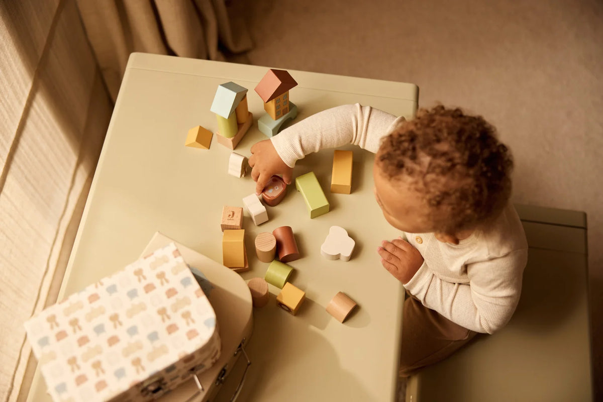 Jeu de blocs de bois