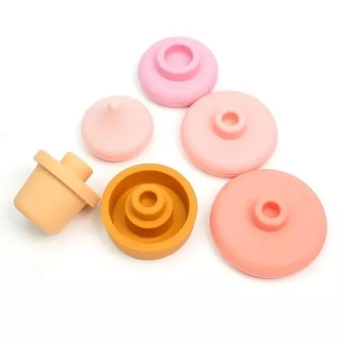Jouet d'éveil Montessori I Glace Empilable Silicone Rose/Corail