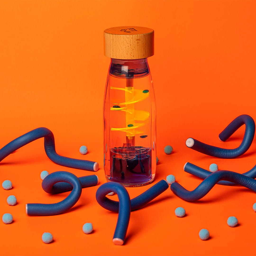 Bouteille sensorielle | Spirale Bleu
