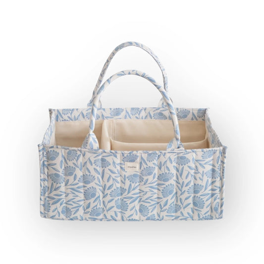 Panier de rangement | Fleurs bleues