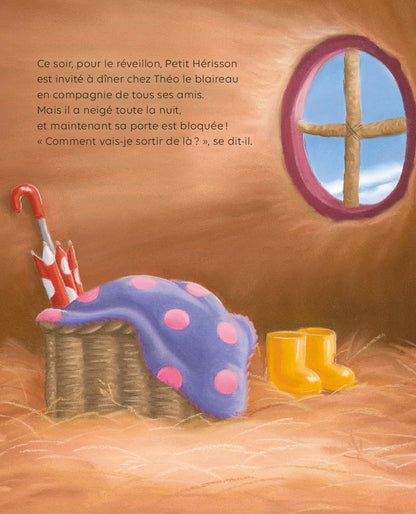 Petit hérisson un réveillon sous la neige