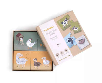 Puzzle I  Maman et ses bébés à la ferme