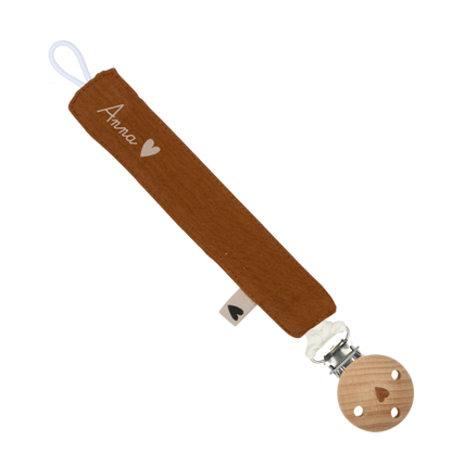 Attache-tétine | Gaze caramel