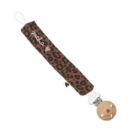 Attache-tétine | Léopard marron