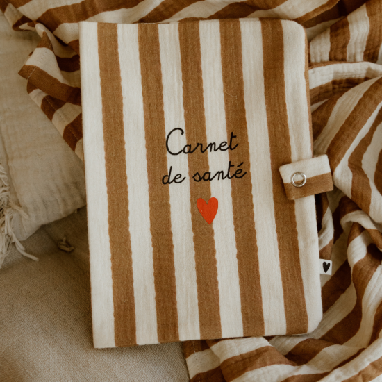 Protège carnet de santé | Rayure épaisse