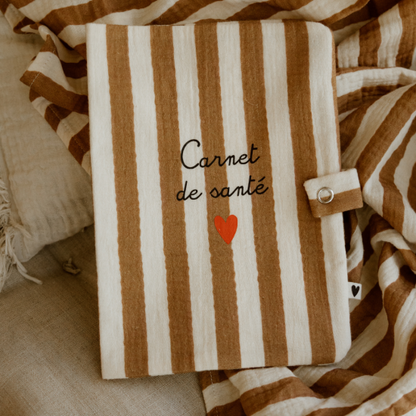 Protège carnet de santé | Rayure épaisse