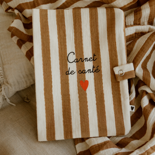 Protège carnet de santé | Rayure épaisse